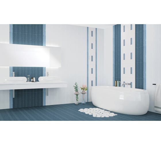 Бордюр Azori Ceramica камлот индиго крэш 27,8x5 см 1 шт. 582551003