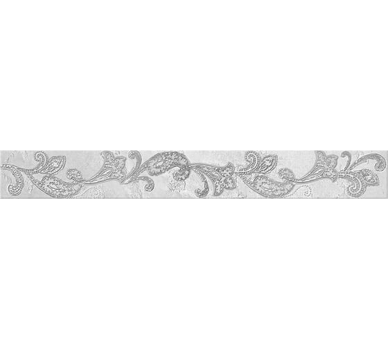 Бордюр Azori Ceramica sfumato grey paisley 50.5x6.2 см 1 шт. 583241002