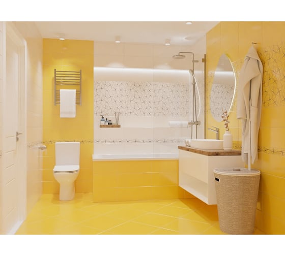 Бордюр Azori Ceramica vela ochra stella 50,5x6,2 см 1 шт. 587091002