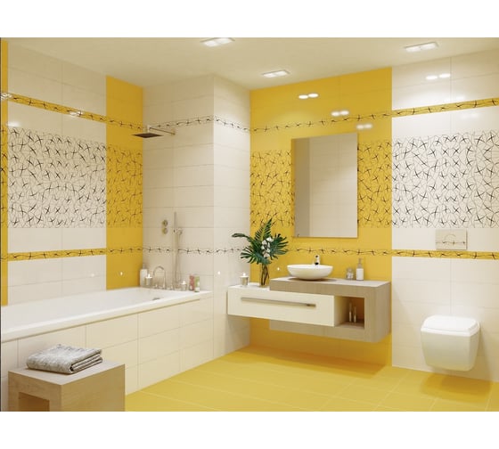 Бордюр Azori Ceramica vela ochra stella 50,5x6,2 см 1 шт. 587091002