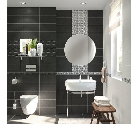 Плитка Azori Ceramica дефиле неро, 20.1x40.5 см 502200101