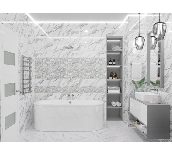 Панно Azori Ceramica polar, 50.5x40.2 см, комплект из 2 плиток 00-00000701