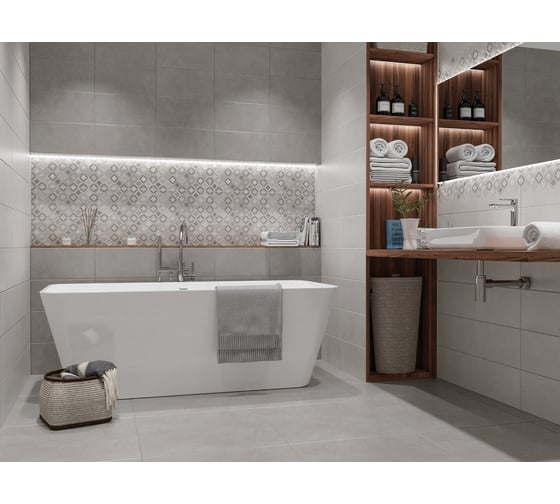 Плитка Azori Ceramica starck grey, 20.1x40.5 см 509641101