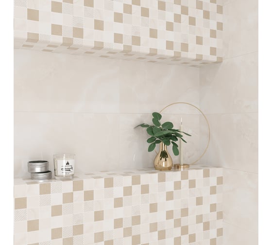 Мозаика Azori Ceramica opale beige mosaic, 30x30 см, 1 шт. 587433003