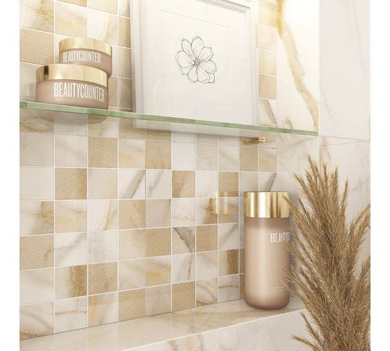 Мозаика Azori Ceramica apulia oro mosaic, 30x30 см, 1 шт. 587433005