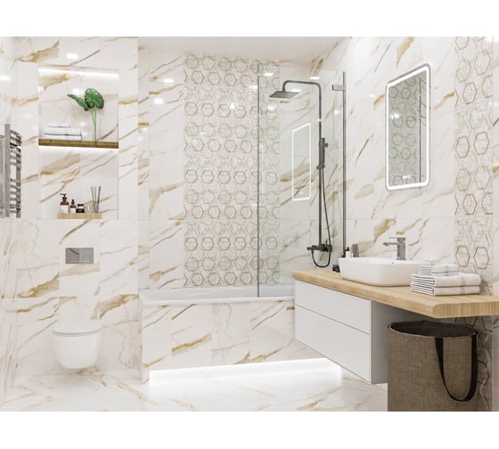 Мозаика Azori Ceramica apulia oro mosaic, 30x30 см, 1 шт. 587433005