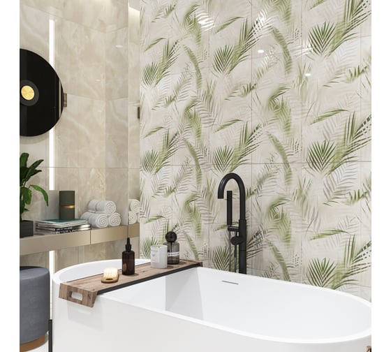Панно Azori Ceramica latila feuille, 63x63 см, комплект из 2 плиток 588942002