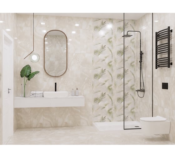 Панно Azori Ceramica latila feuille, 63x63 см, комплект из 2 плиток 588942002