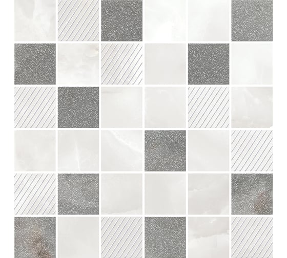 Мозаика Azori Ceramica opale grey mosaic, 30x30 см, 1 шт. 587433004