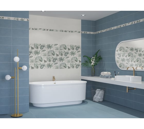 Плитка Azori Ceramica azolla blue, 20.1x40.5 см 508031101