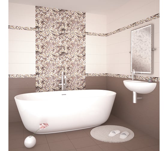 Панно Azori Ceramica 50.5x40.2 см, amati sakura, комплект из 2 плиток 584192002