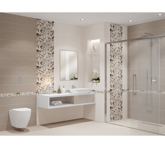 Панно Azori Ceramica 50.5x40.2 см, amati sakura, комплект из 2 плиток 584192002