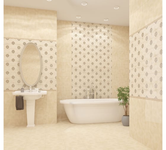 Настенная плитка Belleza Мия 00-00-1-09-00-11-1104 бежевый, 1.5 кв.м, 15 шт. СК000019887
