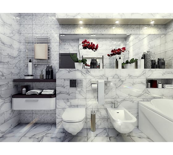 Настенная литка Belleza Калаката 00-00-5-17-30-06-1252 серая, рельеф, мозаика, 1.2 кв.м, 10 шт. СК000021060