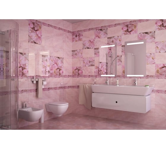 Декоративный массив Belleza Букет 07-00-5-09-01-41-665 розовый СК000010774