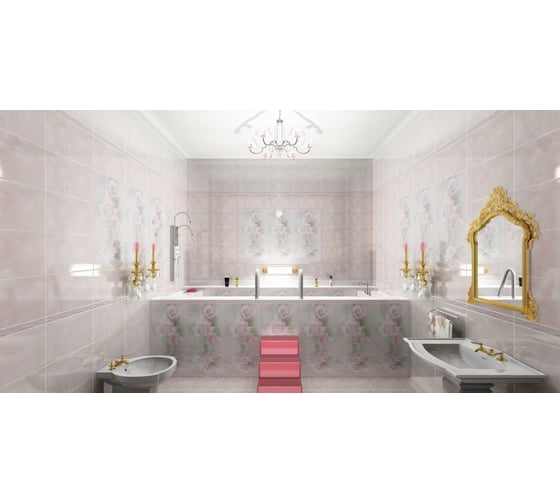 Настенная плитка Belleza Розовый свет 00-00-5-09-00-41-355 светло-розовая, 1.5 кв.м, 15 шт. СК000039502