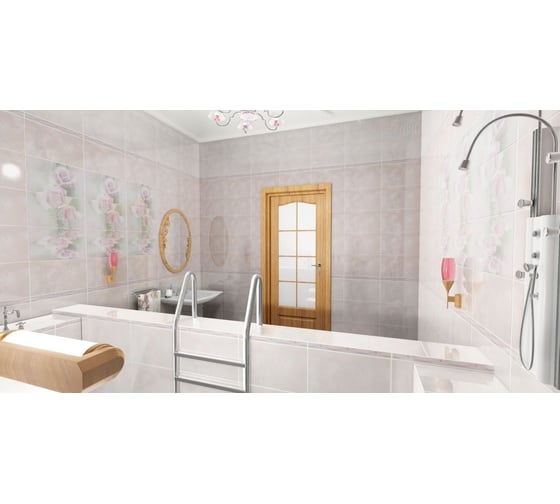 Настенная плитка Belleza Розовый свет 00-00-5-09-00-41-355 светло-розовая, 1.5 кв.м, 15 шт. СК000039502