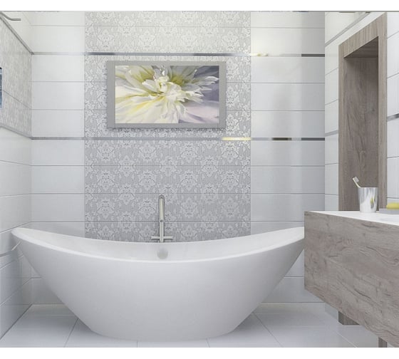 Бордюр Belleza БДК 200 гладкий, платина СК000021532