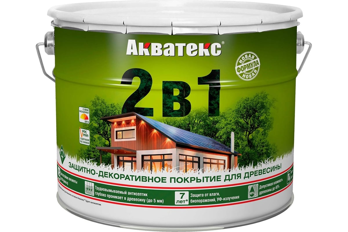 Защитно-декоративное покрытие для дерева Акватекс полуматовое, 9 л, дуб  257226 - выгодная цена, отзывы, характеристики, фото - купить в Москве и РФ