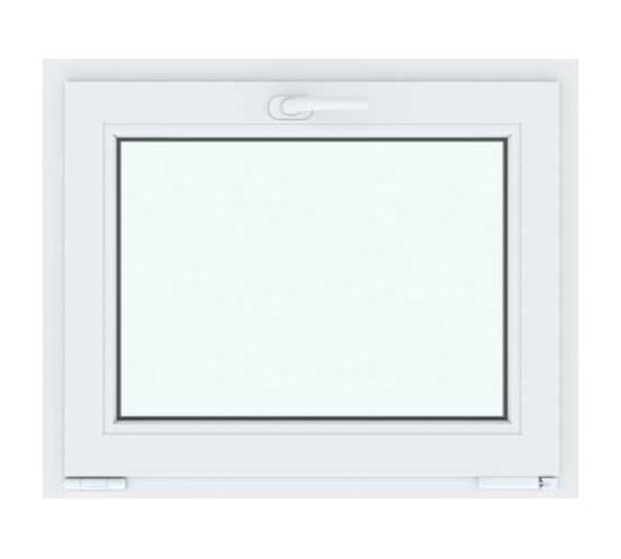 Окно ПВХ АМЕГА 670x870 мм, фрамуга, двухкамерный стеклопакет ПВХ_993