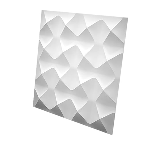 Стеновые 3д панели Artpole AURA (гипсовые; белые; 600x600 мм; 1 шт.; 0.36 кв. м) M-0011 1