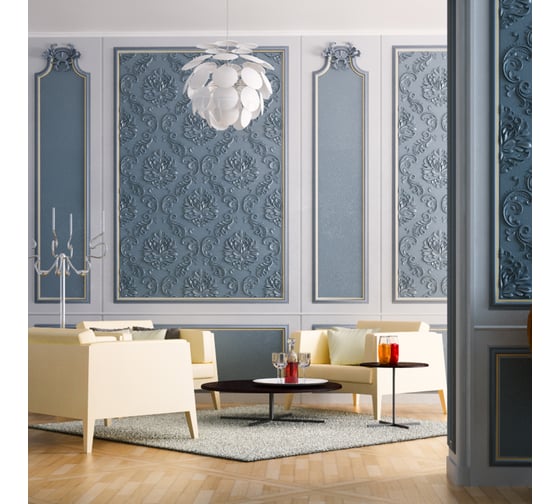 Стеновые 3д панели Artpole VALENCIA (гипсовые; белые; 600x600 мм; 1 шт.; 0.36 кв. м) M-0039