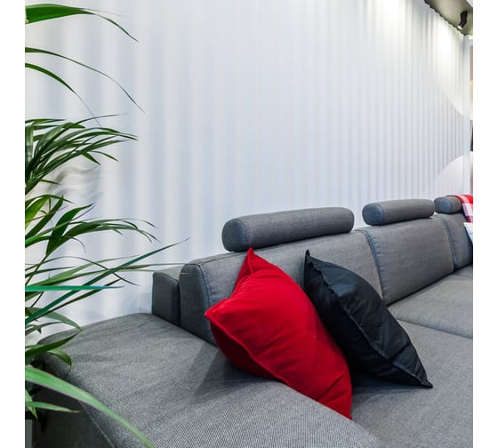 Стеновые 3д панели Artpole HILLS (гипсовые; белые; 600x600 мм; 1 шт.; 0.36 кв. м) M-0032