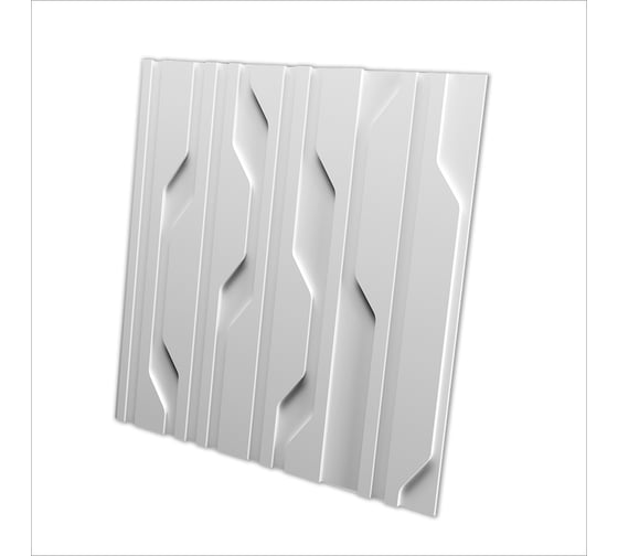 Стеновые 3д панели Artpole DRIVE (гипсовые; белые; 600x600 мм; 1 шт.; 0.36 кв. м) M-0087 1