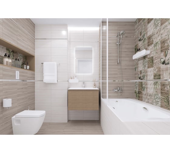 Керамогранит LAPARET Organic табачный, 40.2x40.2 см, в упаковке 10 шт. х9999278229