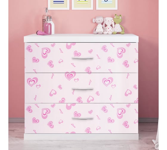 Плёнка самоклеящаяся ROOM DECOR 10176-45 розовые сердечки 45x8 м 10176-45х8м