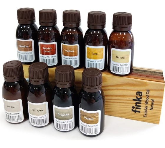 Масло для террас и фасадов Finka Exterior Wood Oil 25 мл Набор пробников 9шт+веер FO-DEMO2 1