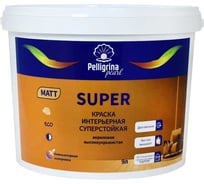 Интерьерная краска PELLIGRINA PAINT super, акриловая, матовая, база С, бесцветная, 9 л 256889