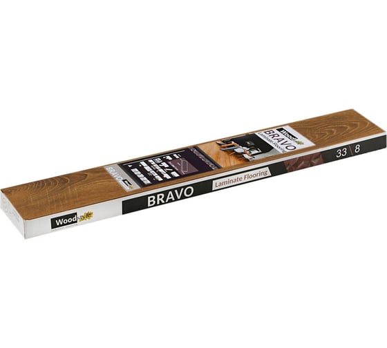 Ламинат Woodstyle 33 класс, влагостойкий, 1,99 м2, фаска Дуб банкс