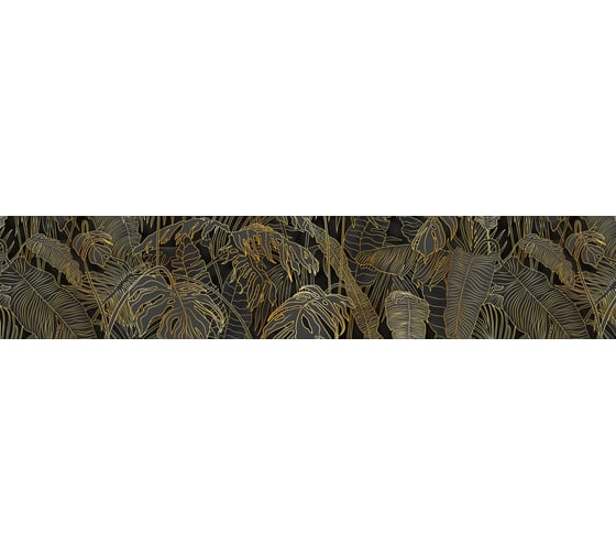 Панели для кухни Alumoart акп стандарт foliage inky gold sa-12.3.3/3000x600 мм, матовый 4640168327388