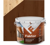 Декоративный антисептик ЯРОСЛАВСКИЕ КРАСКИ FAKTOR для защиты и тонирования древесины, тик, 7.6 кг 217331