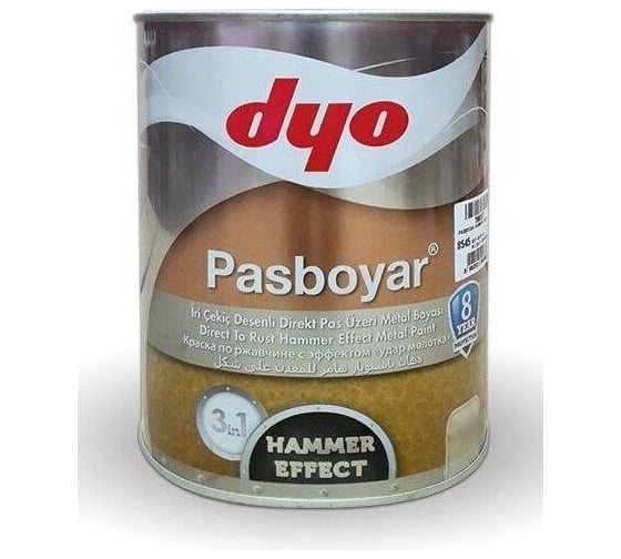 Краска для металла DYO Pasboyar 3в1, молотковый эффект, зеленый, 0,75 л 037-3134-64