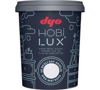 Краска-эмаль DYO 386-0001 hobilux (hobby lux) белый, шелковисто-матовая, акриловая, 0,9 л 386-0001-18