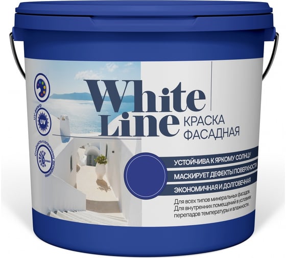 Фасадная краска White Line Base С, ведро 9 л/11.2 кг 4690417092857