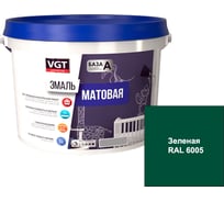Универсальная эмаль VGT ВД-АК-1179 матовая, зеленая ral 6005, 10 кг 11612020
