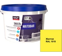 Универсальная эмаль VGT ВД-АК-1179 матовая, желтая ral 1018, 1 кг 11612008