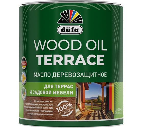 Деревозащитное масло Dufa Wood OIL Terraсe орех, 0.9 л МП00-011134