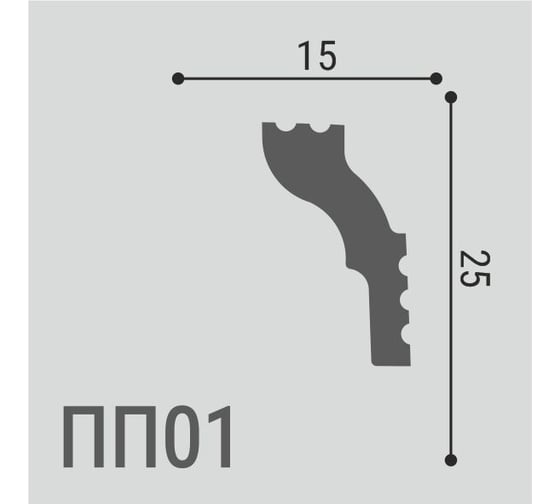 Карниз Де-Багет XPS Polymer ПП 01 00-00106517