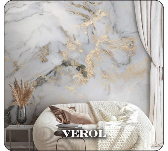 Фотообои Verol 3d флизелиновые на стену моющиеся виниловые мрамор 114-ФФО-04967