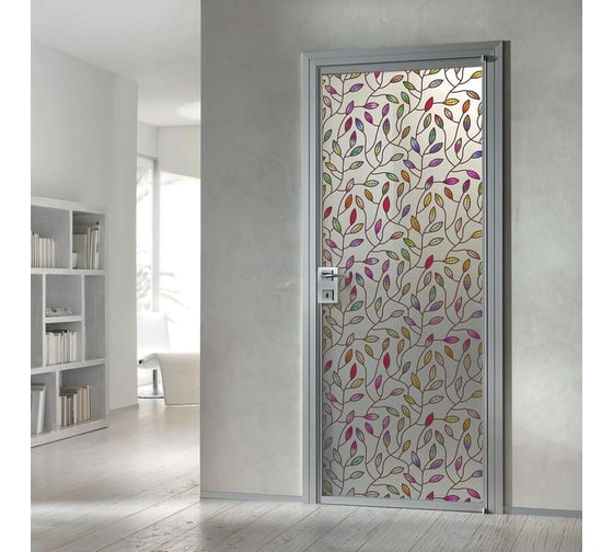 Пленка на дверь Verol листики цветные, 80х200 см ПО_0005/Door