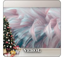 Флизелиновые фотообои Verol встык, розовые перья, 11,32 м2, 400x283 см, моющиеся, панно 30_ФФО_04202