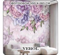 Флизелиновые фотообои Verol 3d на стену, моющиеся, пионы 106-ФФО-05750