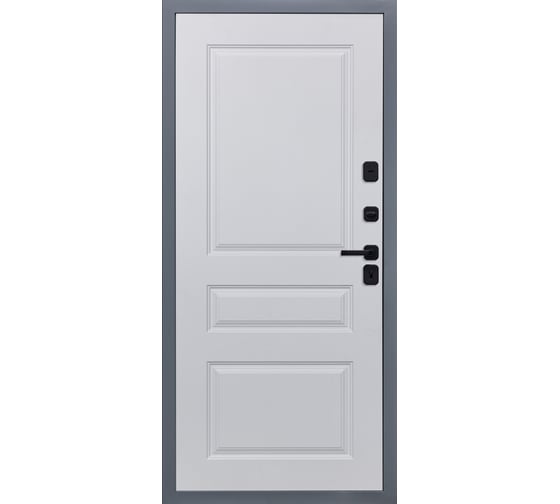 Дверь DIVA 54 2050x860 мм, правая, Ясень графит - Д13 Белый софт УТ-00079644