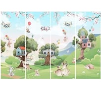 Фотообои Студия Фотообоев Сказочная деревня, 400x270 см, 4 полотна 1421311