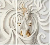 Фотообои Студия Фотообоев Барельеф с позолотой, 300x270 см, 3 полотна 1321273