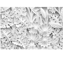Фотообои Студия Фотообоев Барельеф с листвой, 400x270 см, 4 полотна 1421277